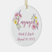 セラミッ婚約したクオーナメント セラミックオーナメント (右)