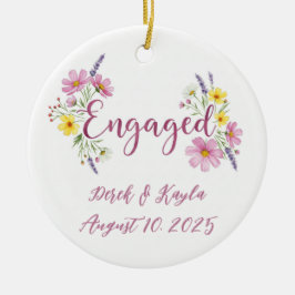 セラミッ婚約したクオーナメント セラミックオーナメント