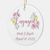 セラミッ婚約したクオーナメント セラミックオーナメント (左)