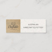 セラミッ素朴クテラコッタ斑入りテクスチャロゴ スキニー名刺 (正面)