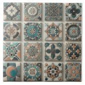 セラミッ鮮やかクタイルのパターン タイル (正面)