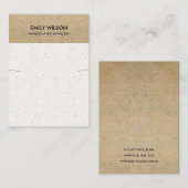 セラミ素朴ックテラコッタテクスチャネックレスディスプレイ 名刺 (正面/裏面)