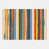 セラレストライプーカラフルコンテンポラリーモダンス ラッピングペーパーシート (正面3)