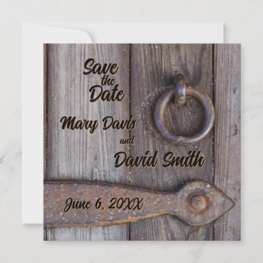 セラーのドアのハンドル結婚式の日付を保存 セーブザデート (正面)