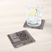 セラーのドアハンドル結婚の紙コースター スクエアペーパーコースター (インサイチュ)