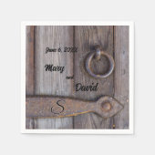 セラーのドアハンドル結婚の紙ナプキンス スタンダードカクテルナプキン (正面)