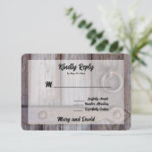 セラーのドアハンドル結婚式RSVPカード 出欠カード (スタンド正面)