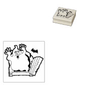 セラー幽霊イラストレーションアートスタンプ ラバースタンプ (押印)