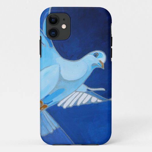 セラ芸術的リアンブルーのDove Outline Art Case-Mate iPhoneケース (裏面)