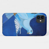 セラ芸術的リアンブルーのDove Outline Art Case-Mate iPhoneケース (裏面(横))