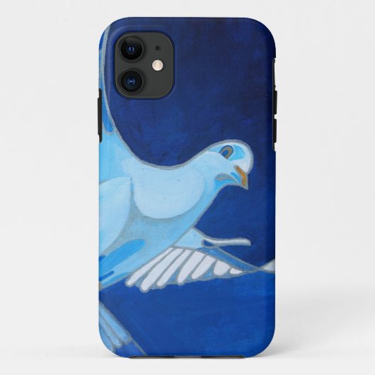 セラ芸術的リアンブルーのDove Outline Art Case-Mate iPhoneケース (裏面)