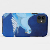 セラ芸術的リアンブルーのDove Outline Art Case-Mate iPhoneケース (裏面(横))