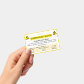 セリアックスペインの病グルテンアレルギー警告カード バッジ (手持ち)