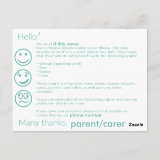 セリアック情報カード ポストカード