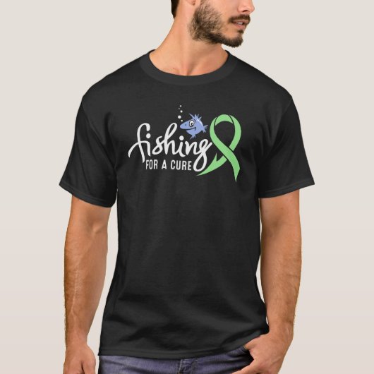 セリアック病の認知向上を釣りで支援 リボン Tシャツ (正面)