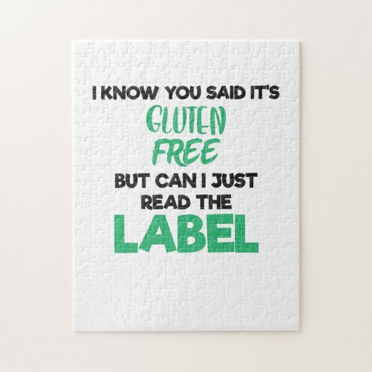 セリアック病グルテン読無ラベルGluten I ジグソーパズル (縦)