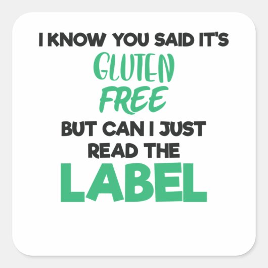 セリアック病グルテン読無ラベルGluten I スクエアシール (正面)