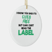 セリアック病グルテン読無ラベルGluten I セラミックオーナメント (右)
