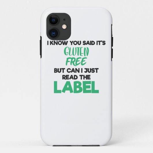 セリアック病グルテン読無ラベルGluten I Case-Mate iPhoneケース (裏面)
