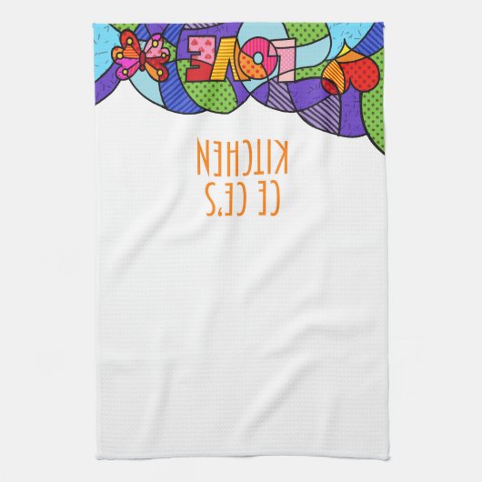 セリウムのセリウムのポップアートはカスタム設計します キッチンタオル (縦)