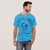 セリウム元素(黒)Tシャツ Tシャツ (正面フル)