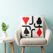 セリエトランプのポーカーカルタJレッド&ブラックシンプル クッション (椅子)