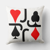 セリエトランプのポーカーカルタJレッド&ブラックシンプル クッション (裏面)
