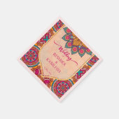 セリス結婚マンダラパーソナライズされたンゴリ スタンダードカクテルナプキン (角)