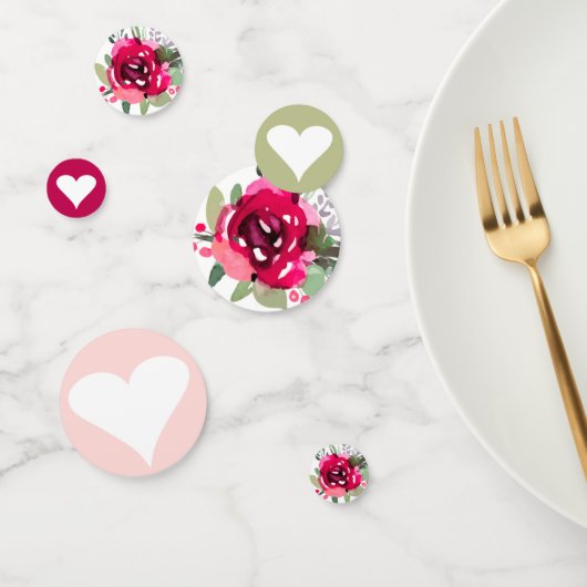 セリス ウォーターカラー フラワー&ハーツ コンフェッティ (グループ)