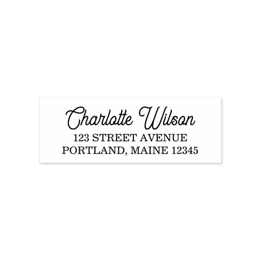 セリフとクラシックの行動的名差出人住所 セルフインキングスタンプ (デザイン)