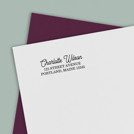 セリフとクラシックの行動的名差出人住所 セルフインキングスタンプ