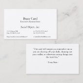 セリフのアメリカ人のGaramondの最もシンプルなテンプレート 名刺 (正面/裏面)