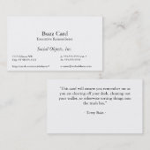 セリフのアメリカ人のGaramondの最もシンプルなテンプレート 名刺 (正面/裏面)