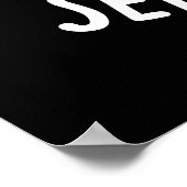 セリフアップおもしろいフォントタイププンダークBG ポスター (角)