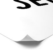 セリフアップおもしろいフォント型プン ポスター (角)