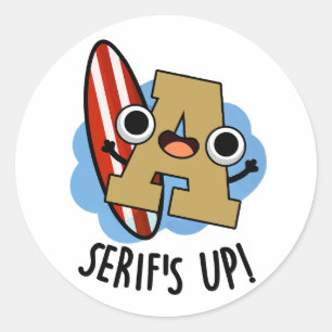 セリフアップおもしろいフォント型プン ラウンドシール