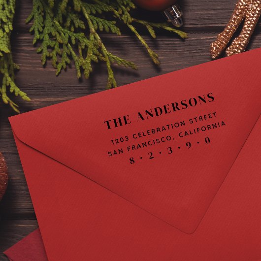 セリフエレガントタイポグラフィファミリ差出人住所 セルフインキングスタンプ