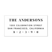 セリフエレガントタイポグラフィファミリ差出人住所 セルフインキングスタンプ (デザイン)