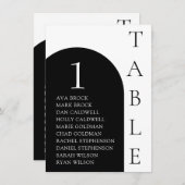 セリフエレガントテミニマルーブル番号座席表 招待状 (正面/裏面)