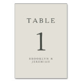 セリフエレガントモダン結婚ス テーブルナンバー (正面)