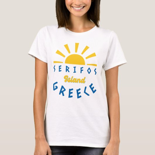 セリフォス島、ギリシャ - サンシャイン 女性 Tシャツ (正面)