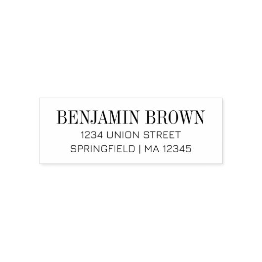 セリフスタイリッシュ差出人住所パーソナライズされた セルフインキングスタンプ (デザイン)