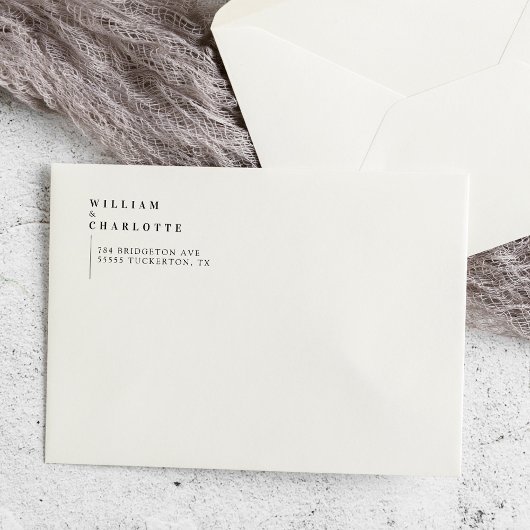 セリフタイポグラフィモダンミニマル差出人住所 セルフインキングスタンプ