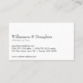 セリフモノグラム | グラフィックス線の背景 名刺 (裏面)