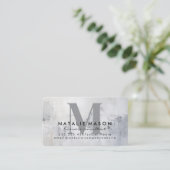 セリフモノグラム | テクスチャウォールの背景 名刺 (スタンド正面)