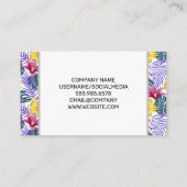 セリフモノグラム | パームカラフルツリー離れ 名刺 (裏面)