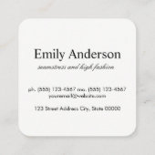 セリフモノグラム | ライトパターストライプのン スクエア名刺 (裏面)