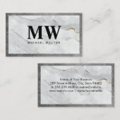 セリフモノグラム |大理石レザールクス 名刺 (正面/裏面)