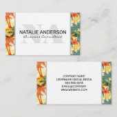 セリフモノグラム | 幾何学的なヤシの木 名刺 (正面/裏面)