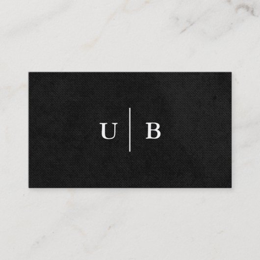 セリフモノグラム | 黒のテクスお洒落チャ 名刺 (正面)